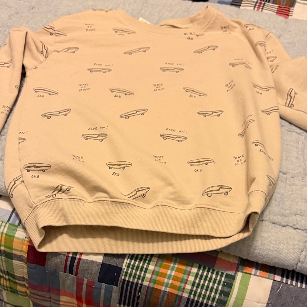 Rylee + Cru Cream Skateboard Sweatshirt